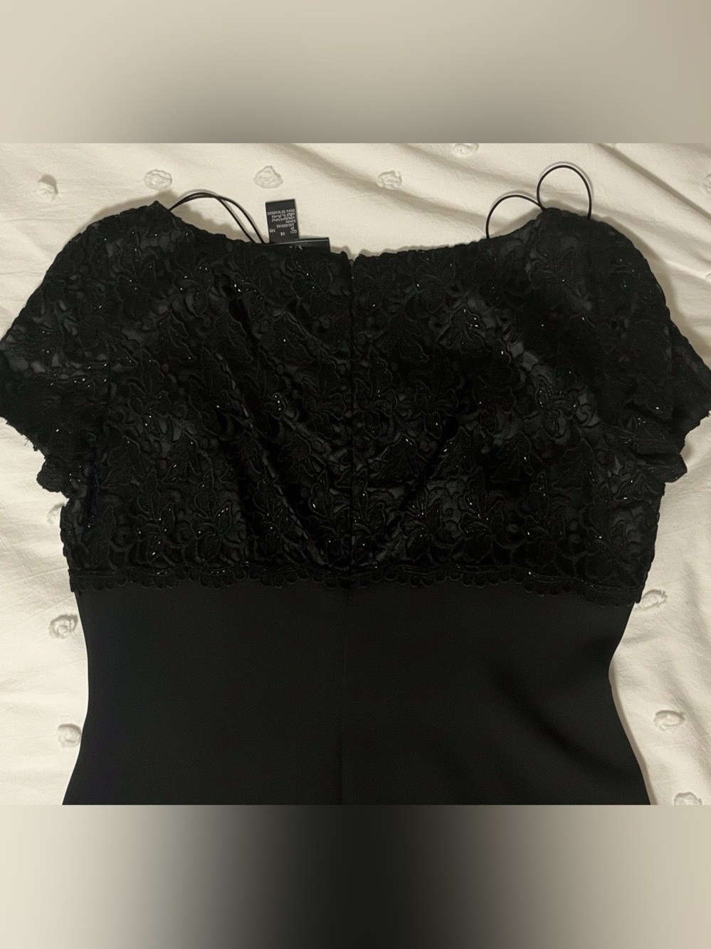 Carmen Marc Valvo Beaded Lace Cocktail Dress - 90s EUC - Fits Modern 8/10 - Picture 8 of 9